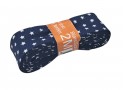 Biaisband donkerblauw met witte mini sterretjes  Bundel van 2 meter   2 cm breed  100 % katoen