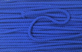 Koord kobaltblauw  Doorsnee circa 6 mm  Katoen/polyester (zonder ziel)