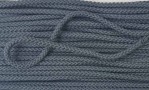 Koord donkergrijs  Doorsnee circa 6 mm  Katoen/polyester (zonder ziel)