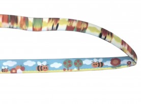 Sierband Dieren Aqua met bijen 14mm