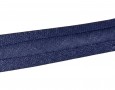 Biaisband 14 mm breed   Met gedeeltelijk omgeslagen randen. Zie foto's.  Marine/diep donkerblauw  100 % katoen