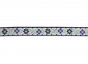 Sierband bloem Lila met paarse bloem 12mm