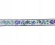 Sierband Bloem Wit met een paarse bloem 8mm