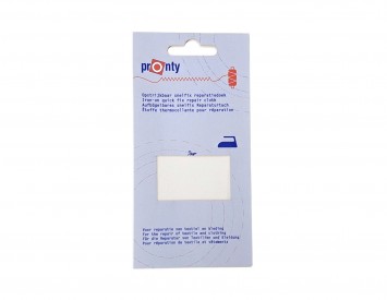 Reparatiedoek wit opstrijkbaar.  Van Pronty 11 x 25 cm.  100% katoen  Wassen tot 95 graden
