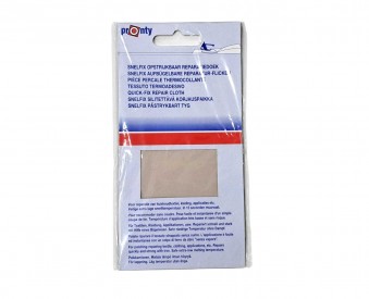 Reparatiedoek van Pronty  Creme kleurig opstrijkbaar.   11 x 25 cm.  100% katoen  Wassen tot 95 graden