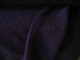 Walkloden boucle wolvilt diep donkerblauw  1 meter 2e keus