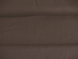 Donkerbruine canvas.  100% katoen  1.45 mtr.br.  240 gr/m2.