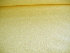 Badstof per meter € 9,95. Mooie kwaliteit gele dubbelgeluste badstof. 100% katoen 1.50 mtr.br. Iets geler dan op de foto