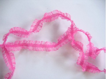 2 Zijdig elastisch kant Pink 256