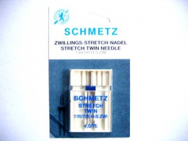 Schmetz naaimachine naalden. Tweeling naald voor stretch stof en dubbel stiksel Naalddikte 75.  4 mm. breed 40/75