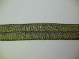 Elastisch vouwtres biaisband Legergroen 466H