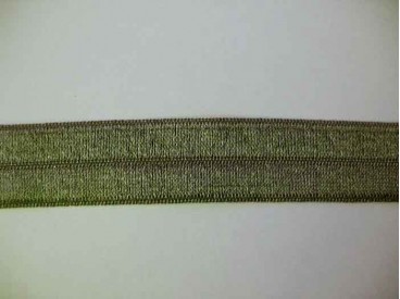 Elastisch vouwtres biaisband Legergroen 466H