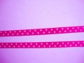 Satijnband Pink met stip 10mm