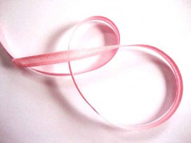 Roze biaisband van 12 mm. breed