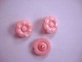 Bloemknoop met hart Roze 25mm. bh25roze