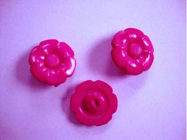 Bloemknoop met hart Fuchsia 25mm