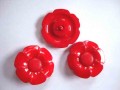 Bloemknoop met hart Rood 35mm. bh35rood