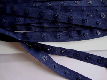 Drukkertjesband Donkerblauw  18mm breed