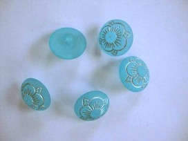 Bloemknoop Aqua 15mm. bk411-S3