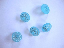 Bloemknoop Aqua 12mm. bk412-S3