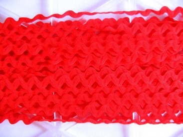 Zigzagband Rood 12mm.