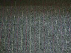 Katoen Fishbone streep Bruin 2440-91BK