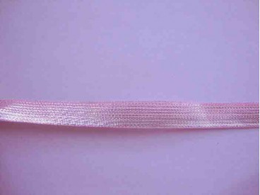 Sierband Roze met oplopend zilverdraad 15mm