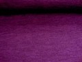 Een soepelvallende, gemeleerde en gebreide paarse tricot.  95%pl./5%sp.  1.50 mtr. br.