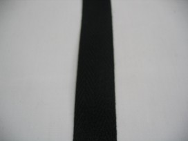 Keperband 2cm Zwart