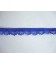 Elastisch band met kantje Kobalt