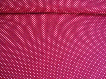 Mini stip katoen Rood/wit 5575-15N
