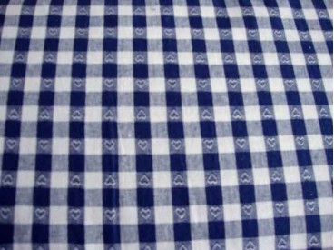 BB ruit 10x10 mm. Donkerblauw met hartjes 5638-8