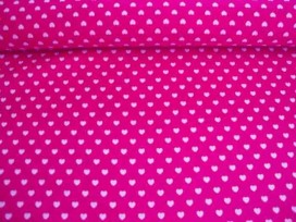 Mini hartje katoen Pink/wit 1264-017N