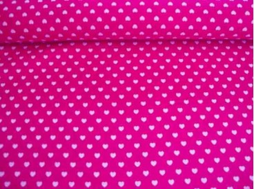 Mini hartje katoen Pink/wit 1264-017N