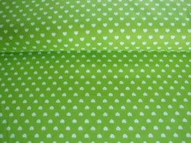 Mini hartje katoen Lime/wit 1264-24N