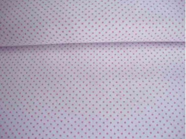 Mini stip katoen Wit/roze 5579-11N