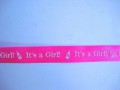 Sierband It's a Girl 15mm. Pink/wit 4584G