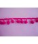 Bolletjesband pompom mini Fuchsia