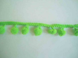 Bolletjesband pompom mini Lime