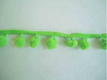 Bolletjesband pompom mini Lime