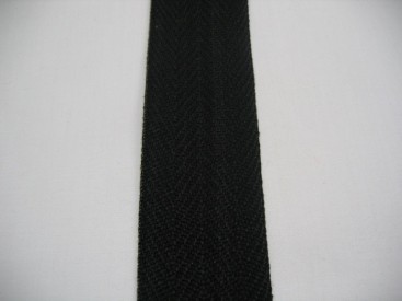 Zwart keeperband 100% katoen 4cm. breed