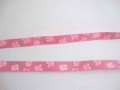 Ripsband Roze met lichtroze bloem 10mm. 012-77K
