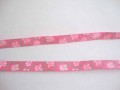 Ripsband Roze met lichtroze bloem 10mm. 012-77K