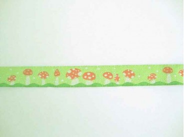 Sierband Fruit Lime met paddestoel 15mm