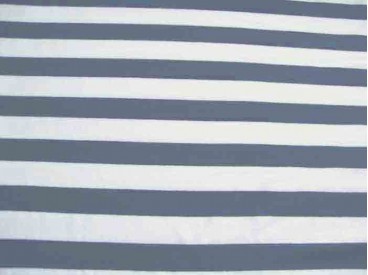 Tricot streep Jeansblauw/wit 2057-6N