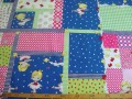 Dapper katoen Dansers Patchwork Blauw/lime