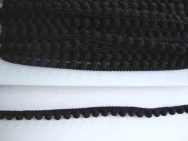 Sierband Pompom ini mini Zwart