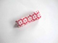 Biaisband bundel 2 mtr. Rood met witte bloem 1243H