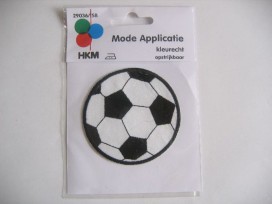 Voetbal applicatie Zwart/Wit 3.7 cm.