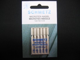 Schmetz naaimachine naalden. Microtex naalden voor dichtgeweven stoffen. Naalddikte 60-80 ass/micro 